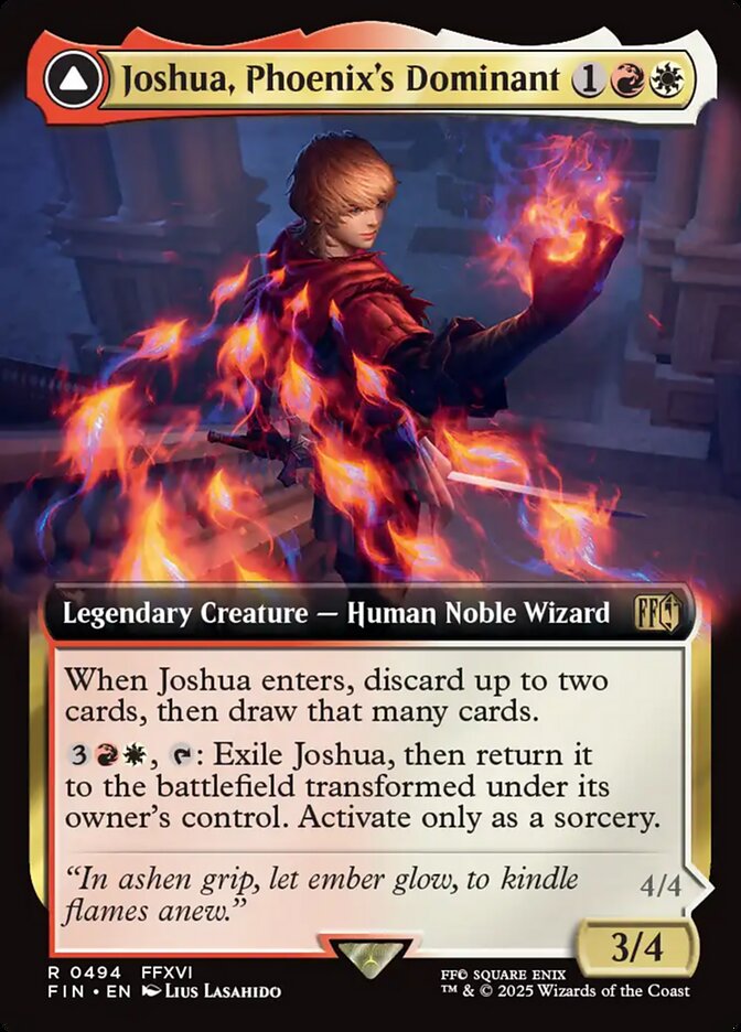 Joshua, Phoenix's Dominant // Phoenix, Warden of Fire 494 (FINAL FANTASY)  - Extended Art | Good Games Morley