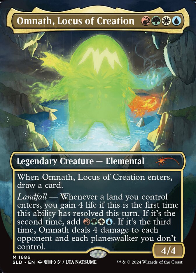 Omnath, Locus of Creation 1686 (Secret Lair Drop Series)  - Borderless Rainbow Foil | Good Games Morley