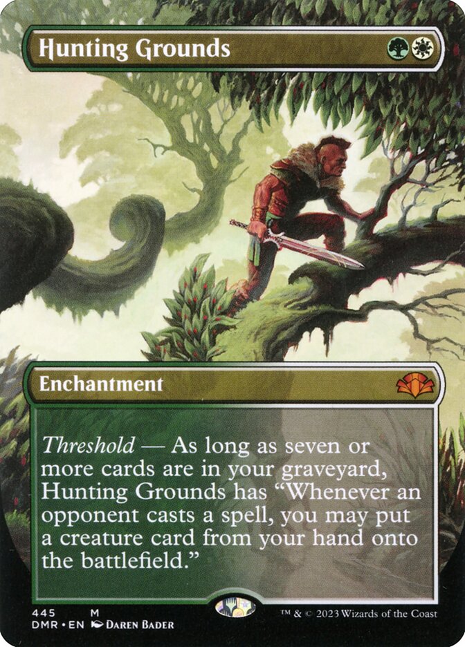 Hunting Grounds 445/261 (Dominaria Remastered)  - Borderless | Good Games Morley