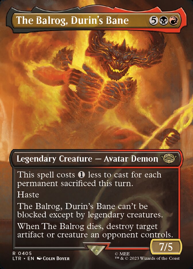 The Balrog, Durin's Bane 405 (Universes Beyond: The Lord of the Rings: Tales of Middle-earth)  - Borderless | Good Games Morley