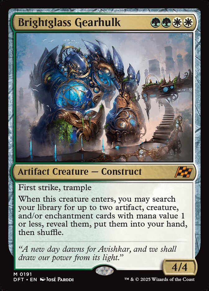 Brightglass Gearhulk 191 (Aetherdrift)  - Foil | Good Games Morley