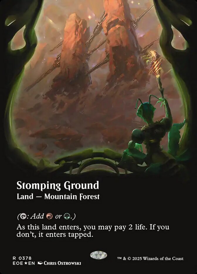 Stomping Ground Borderless Galaxy Foil 378 (Edge of Eternities)  - Borderless Galaxy Foil | Good Games Morley