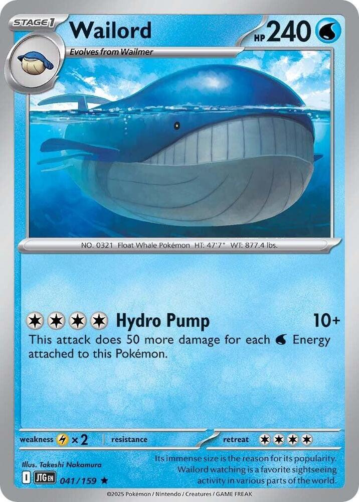 Wailord 041/159 (SV09: Journey Together)  - Holofoil | Good Games Morley