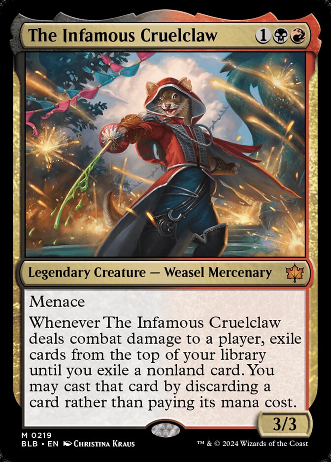 The Infamous Cruelclaw 219 (Bloomburrow)  - Foil | Good Games Morley