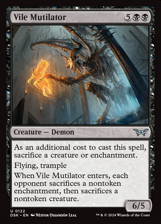 Vile Mutilator 122 (Duskmourn: House of Horror)  - Foil | Good Games Morley