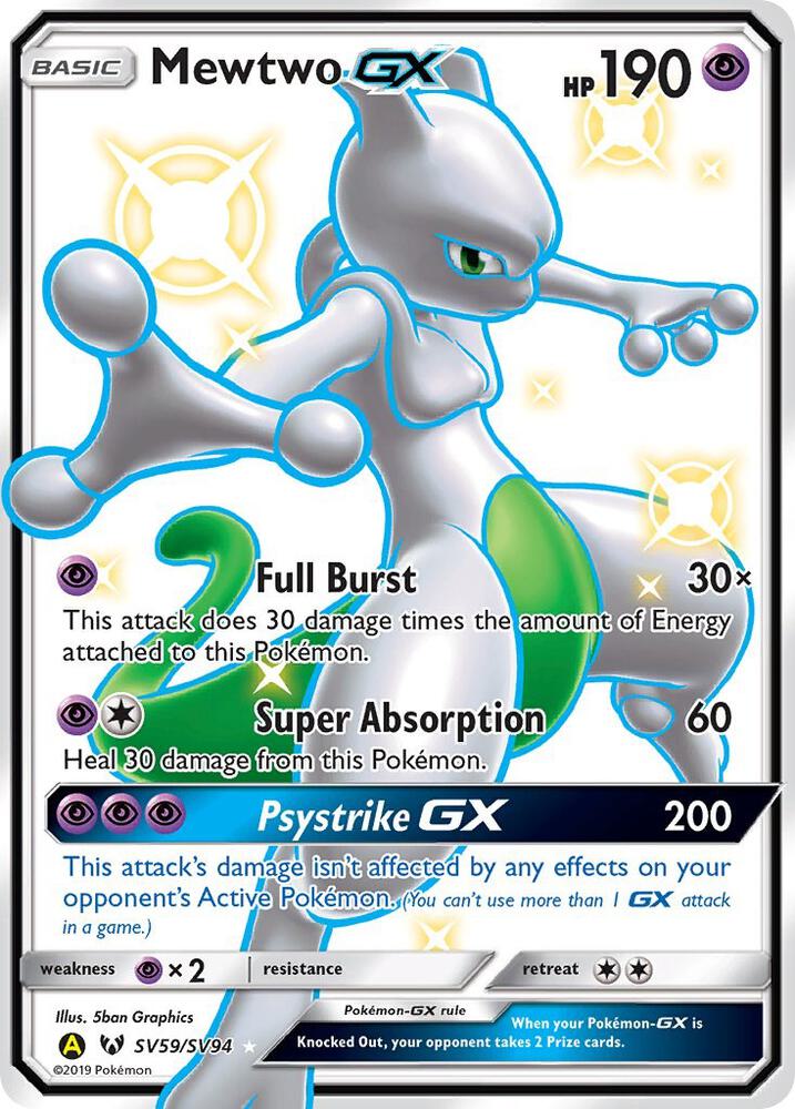 Mewtwo GX SV59/SV94 (Hidden Fates: Shiny Vault)  - Holofoil | Good Games Morley