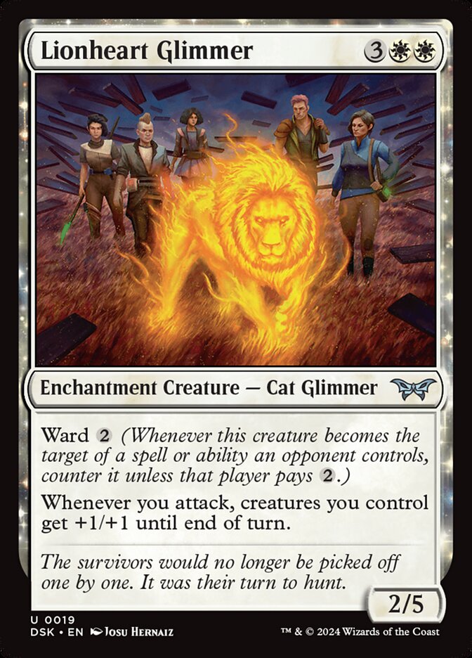 Lionheart Glimmer 19/286 (Duskmourn: House of Horror)  - Foil | Good Games Morley