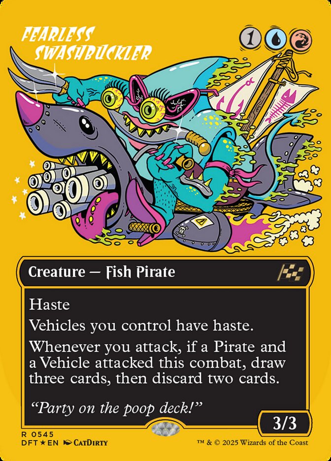 Fearless Swashbuckler 545/291 (Aetherdrift)  - Borderless First-Place Foil | Good Games Morley