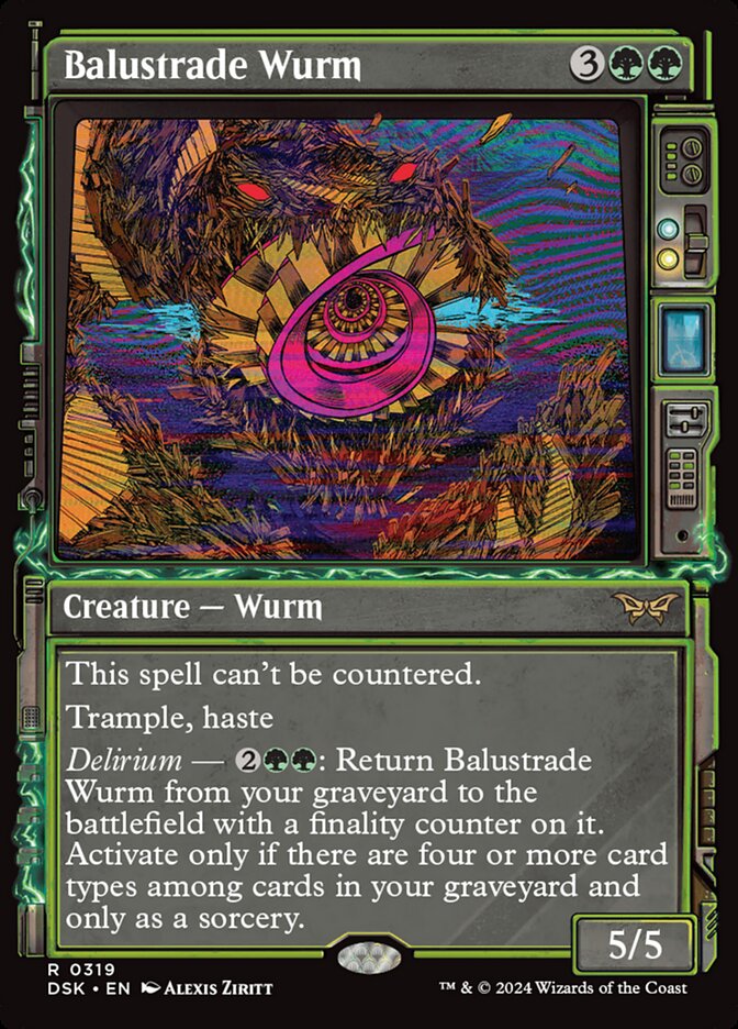 Balustrade Wurm 319/286 (Duskmourn: House of Horror)  - Showcase | Good Games Morley