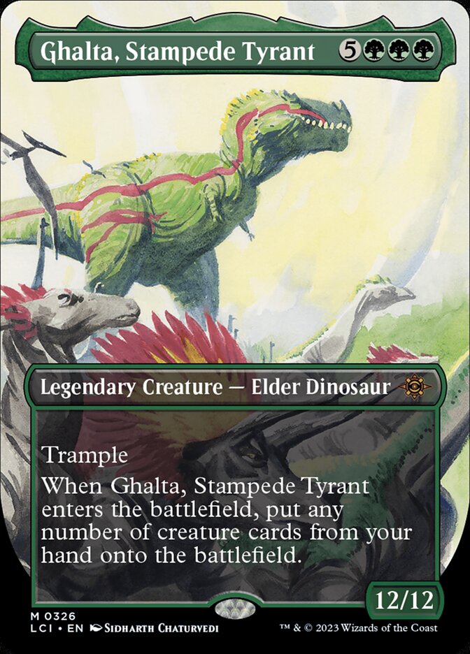 Ghalta, Stampede Tyrant 326 (The Lost Caverns of Ixalan)  - Borderless | Good Games Morley