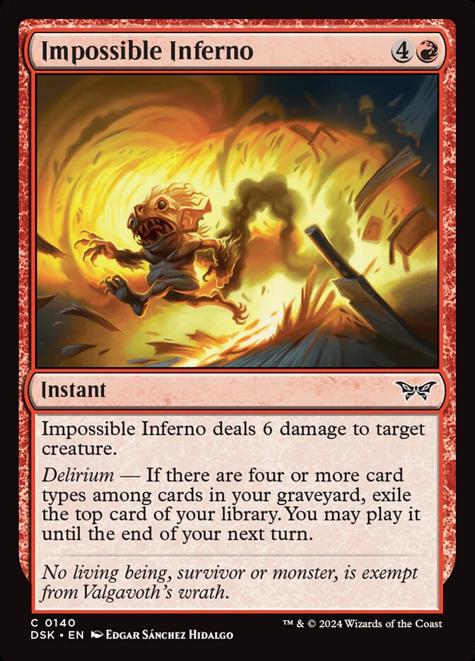 Impossible Inferno 140/286 (Duskmourn: House of Horror)  | Good Games Morley