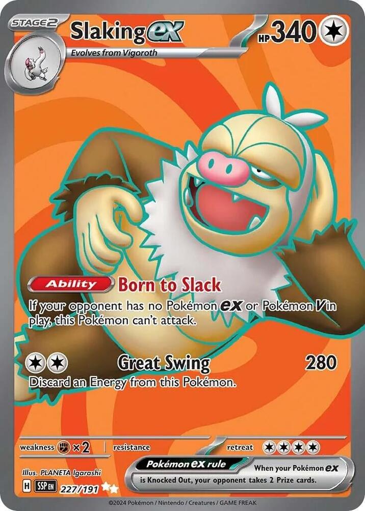 Slaking ex 227/191 (SV08: Surging Sparks)  - Holofoil | Good Games Morley