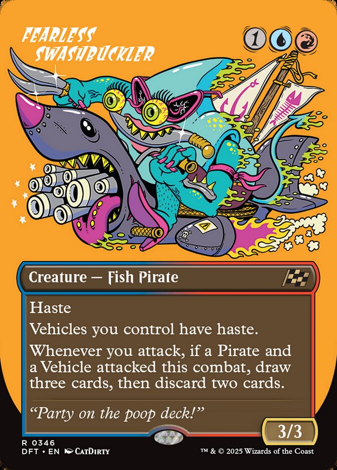 Fearless Swashbuckler 346/291 (Aetherdrift)  - Borderless Foil | Good Games Morley