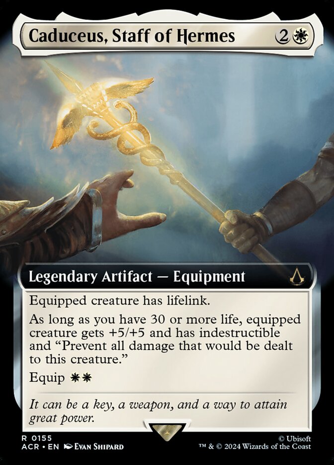 Caduceus, Staff of Hermes 155 (Universes Beyond: Assassin's Creed)  - Extended Art | Good Games Morley