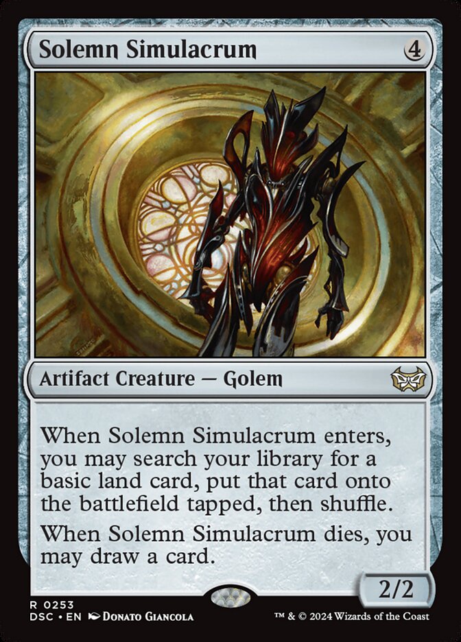 Solemn Simulacrum 253/40 (Commander: Duskmourn: House of Horror)  | Good Games Morley