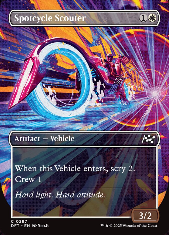 Spotcycle Scouter 297 (Aetherdrift)  - Borderless Foil | Good Games Morley