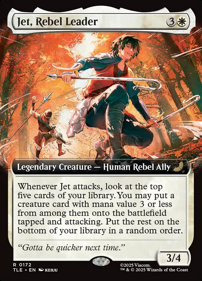 Jet, Rebel Leader 172/317 (Avatar: The Last Airbender: Eternal-Legal)  - Extended Art Foil | Good Games Morley