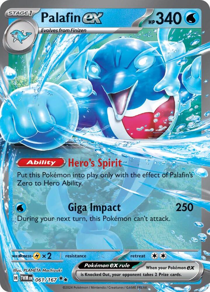 Palafin ex 061/167 (SV06: Twilight Masquerade)  - Holofoil | Good Games Morley