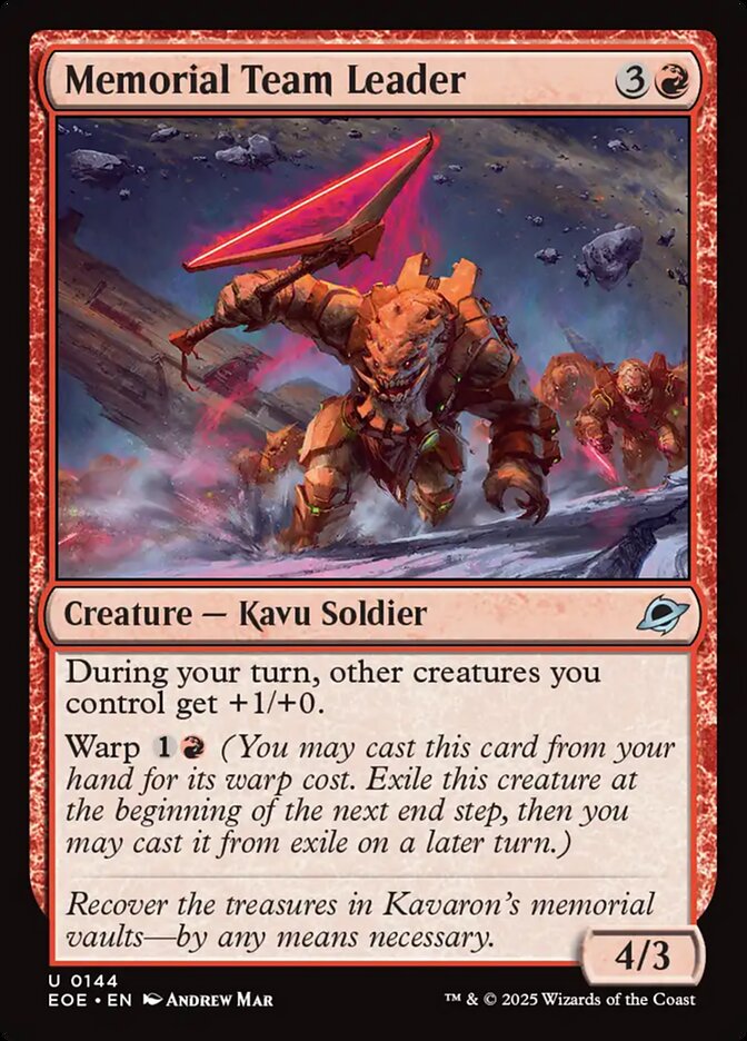Memorial Team Leader 144 (Edge of Eternities)  - Foil | Good Games Morley