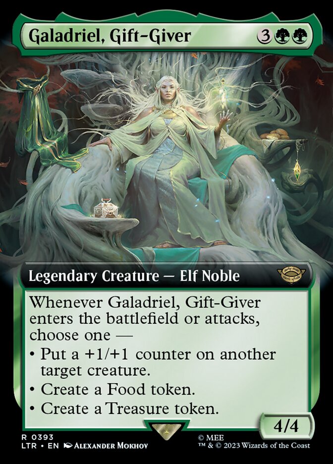 Galadriel Gift Giver Extended Art 393 (Universes Beyond: The Lord of the Rings: Tales of Middle-earth)  - Extended Art | Good Games Morley