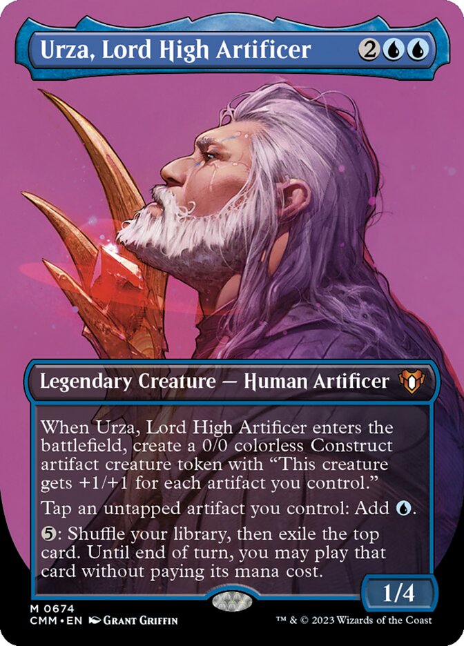 Urza, Lord High Artificer 674/451 (Commander Masters)  - Borderless | Good Games Morley