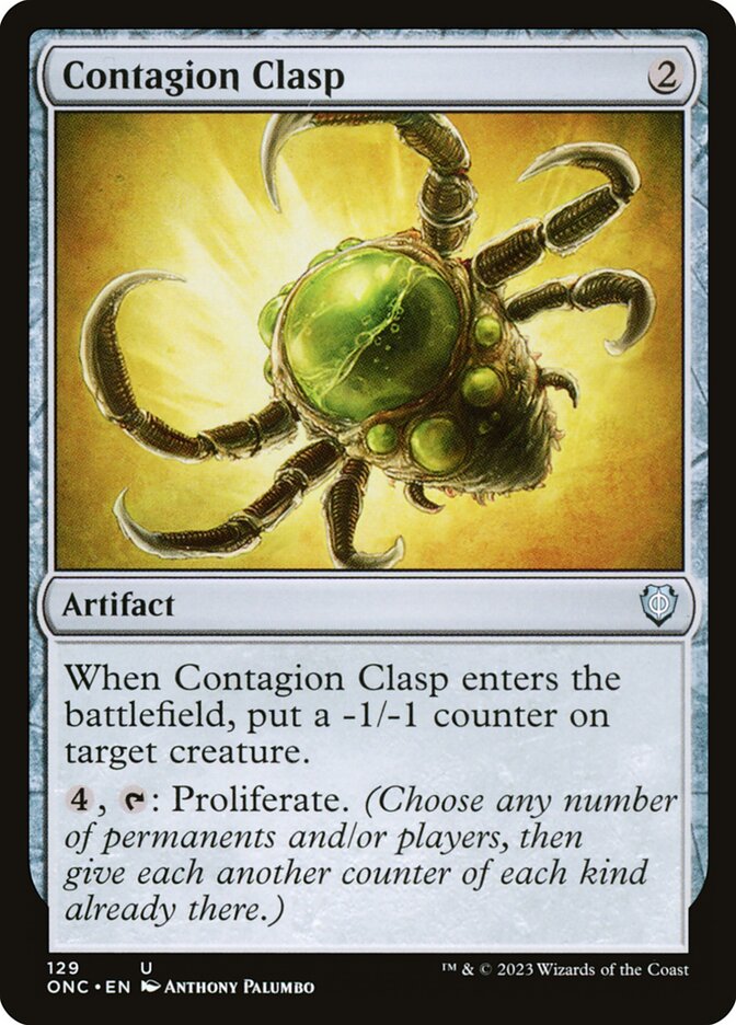 Contagion Clasp 129/28 (Commander: Phyrexia: All Will Be One)  | Good Games Morley