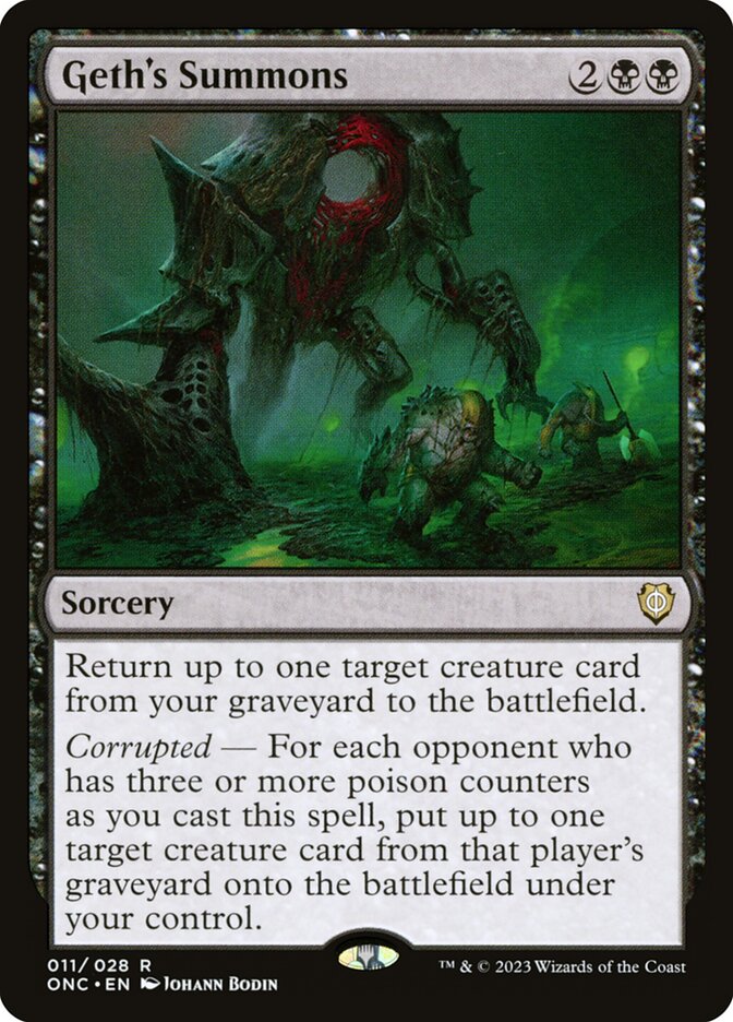 Geth's Summons 11/28 (Commander: Phyrexia: All Will Be One)  | Good Games Morley