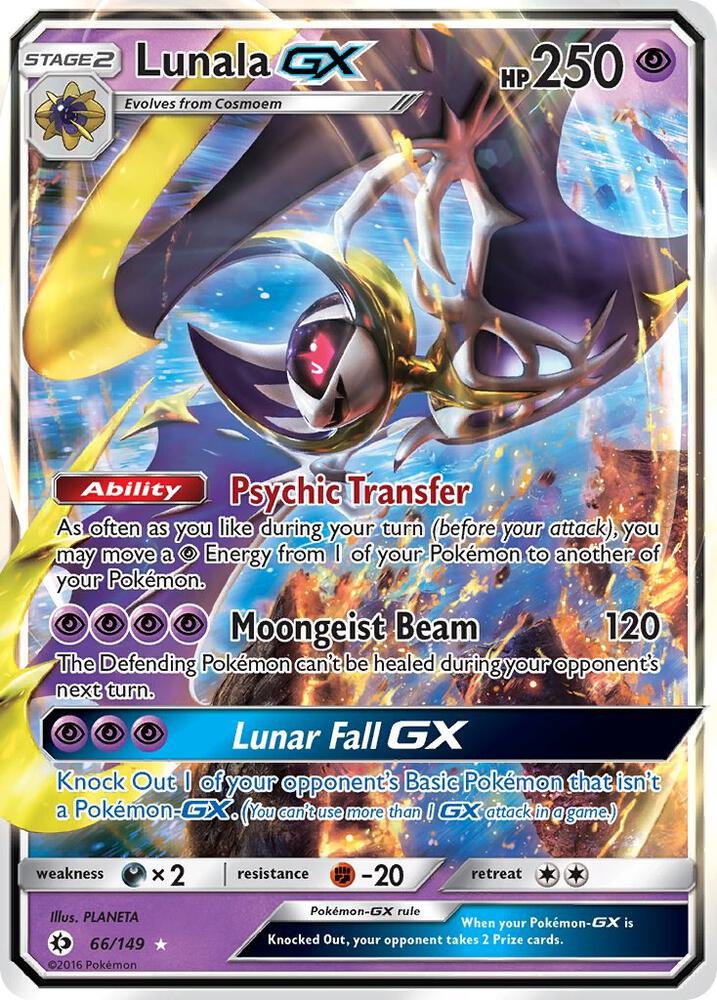 Lunala GX 66/149 (SM Base Set)  - Holofoil | Good Games Morley