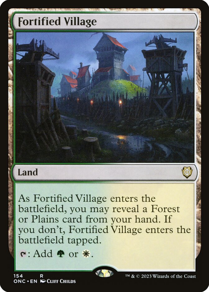 Fortified Village 154/28 (Commander: Phyrexia: All Will Be One)  | Good Games Morley