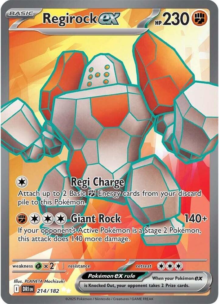 Regirock ex 214/182 (SV10: Destined Rivals)  - Holofoil | Good Games Morley