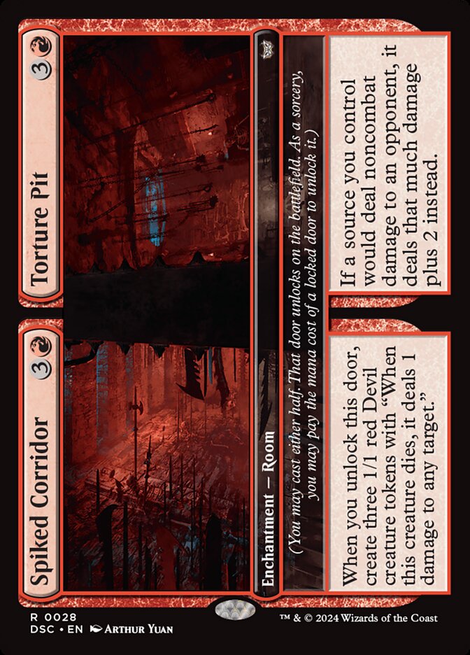 Spiked Corridor // Torture Pit 28/40 (Commander: Duskmourn: House of Horror)  | Good Games Morley