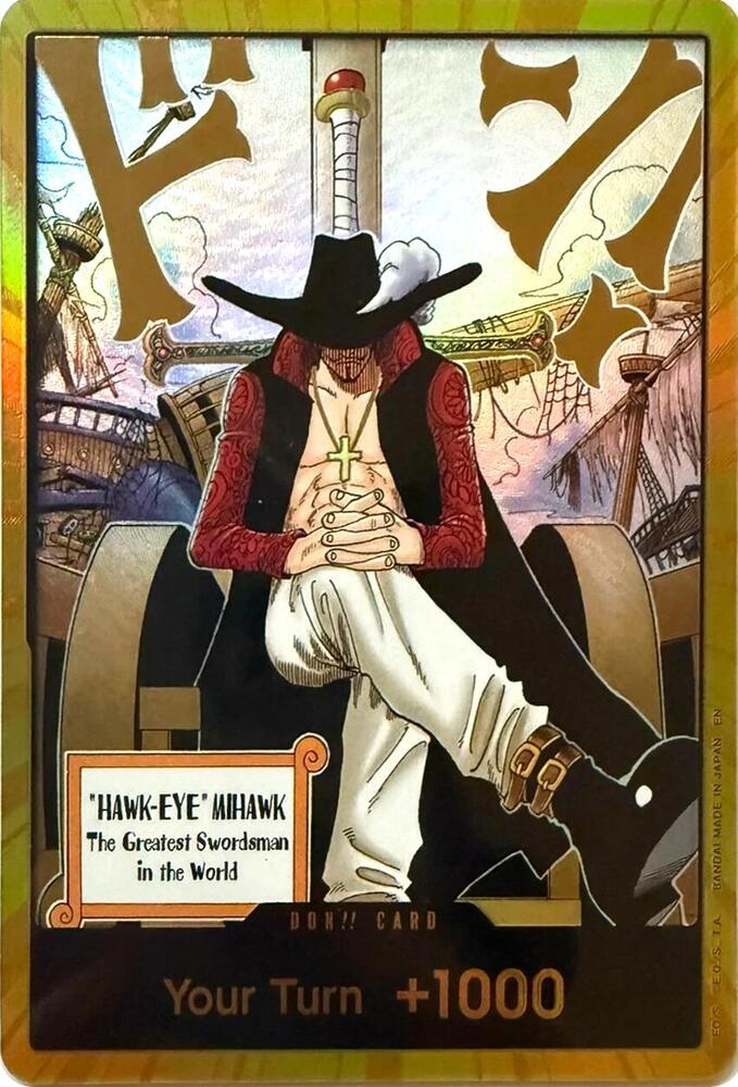 DON!! Dracule Mihawk (Gold)  (The Azure Sea's Seven)  - Foil | Good Games Morley