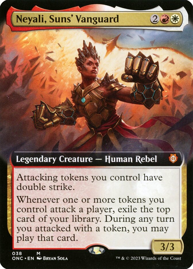 Neyali, Suns' Vanguard 38 (Commander: Phyrexia: All Will Be One)  - Extended Art | Good Games Morley