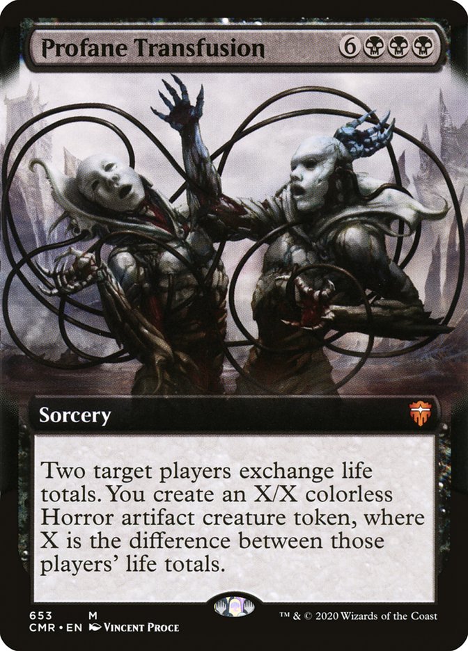 Profane Transfusion 653 (Commander Legends)  - Extended Art | Good Games Morley