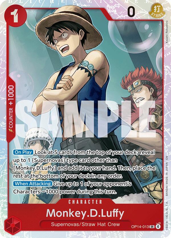 Monkey.D.Luffy OP14-013 (The Azure Sea's Seven)  - Foil | Good Games Morley