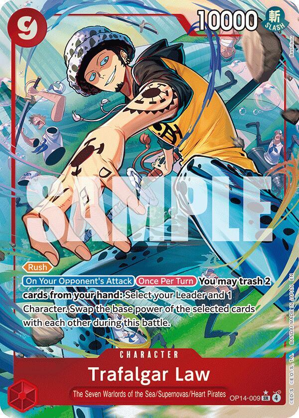 Trafalgar Law OP14-009 (The Azure Sea's Seven)  - Alternate Art Foil | Good Games Morley