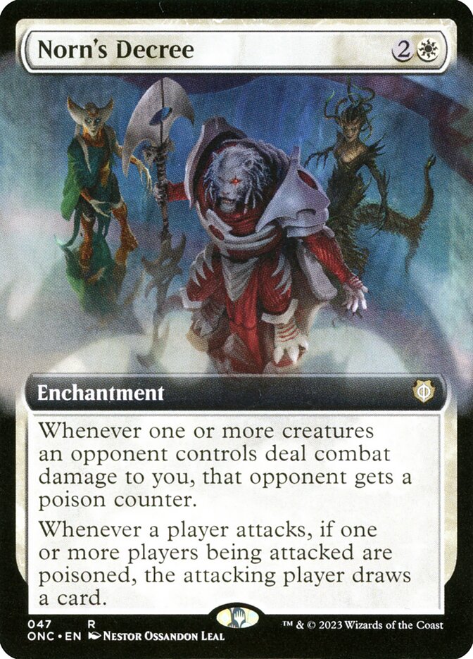 Norn's Decree 47/28 (Commander: Phyrexia: All Will Be One)  - Extended Art | Good Games Morley