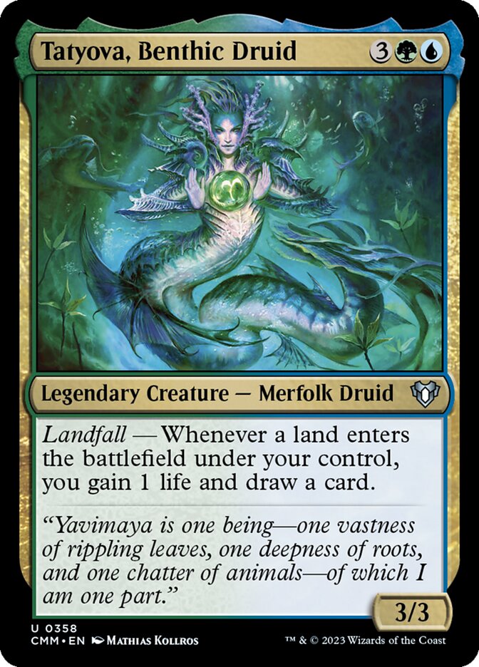 Tatyova, Benthic Druid 358/451 (Commander Masters)  | Good Games Morley