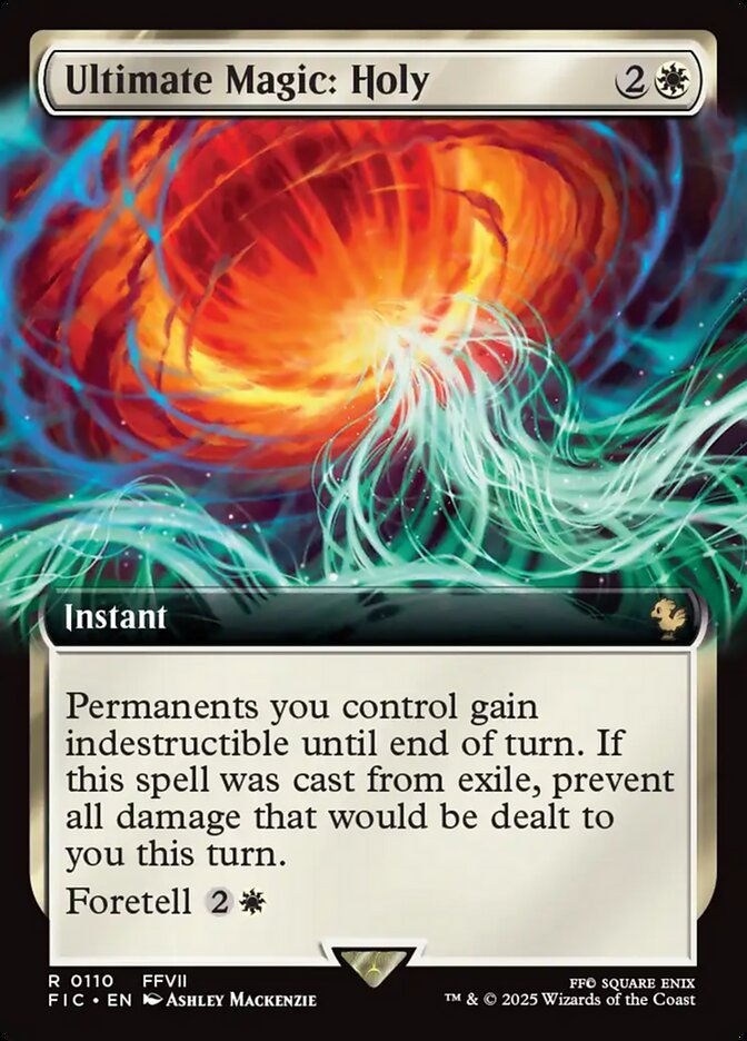 Ultimate Magic: Holy 110 (Commander: FINAL FANTASY)  - Extended Art Foil | Good Games Morley