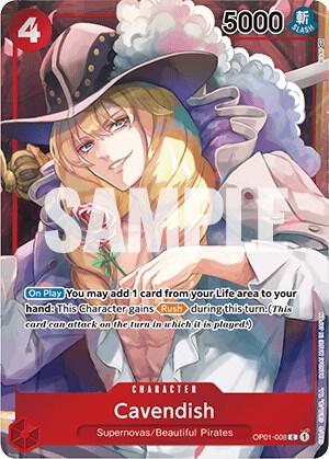 Cavendish (Box Topper) OP01-008 (Romance Dawn)  - Foil | Good Games Morley