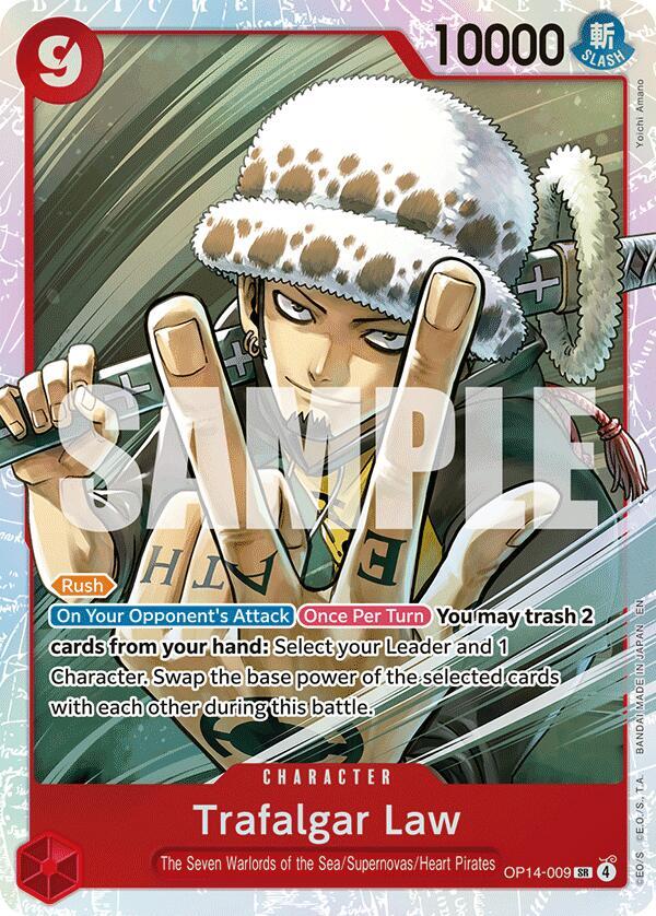 Trafalgar Law OP14-009 (The Azure Sea's Seven)  - Foil | Good Games Morley