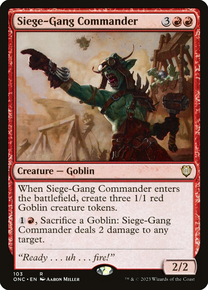 Siege-Gang Commander 103/28 (Commander: Phyrexia: All Will Be One)  | Good Games Morley