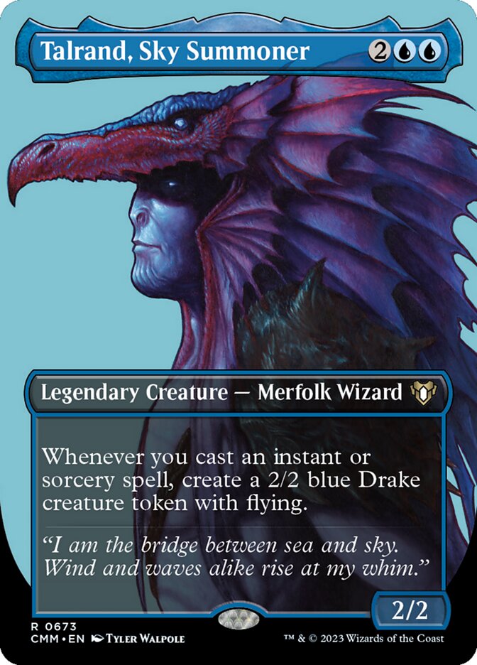 Talrand, Sky Summoner 673/451 (Commander Masters)  - Borderless Foil | Good Games Morley