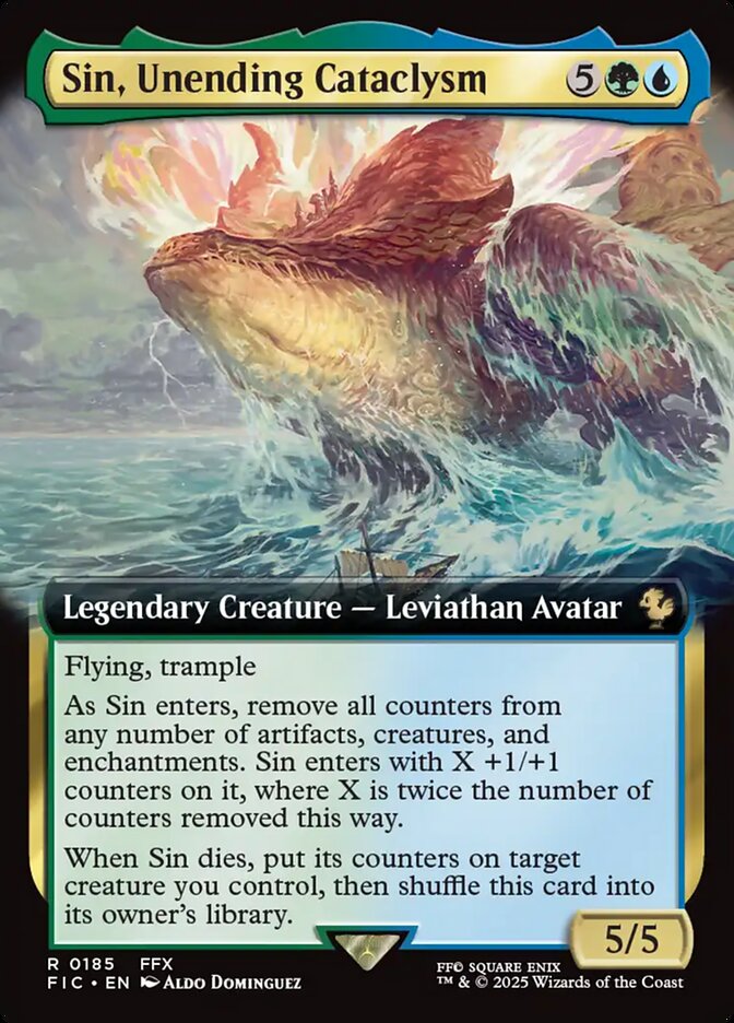 Sin, Unending Cataclysm 185 (Commander: FINAL FANTASY)  - Extended Art | Good Games Morley