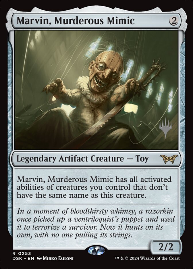 Marvin, Murderous Mimic 253 (Promo Pack: Duskmourn: House of Horror)  - Foil | Good Games Morley
