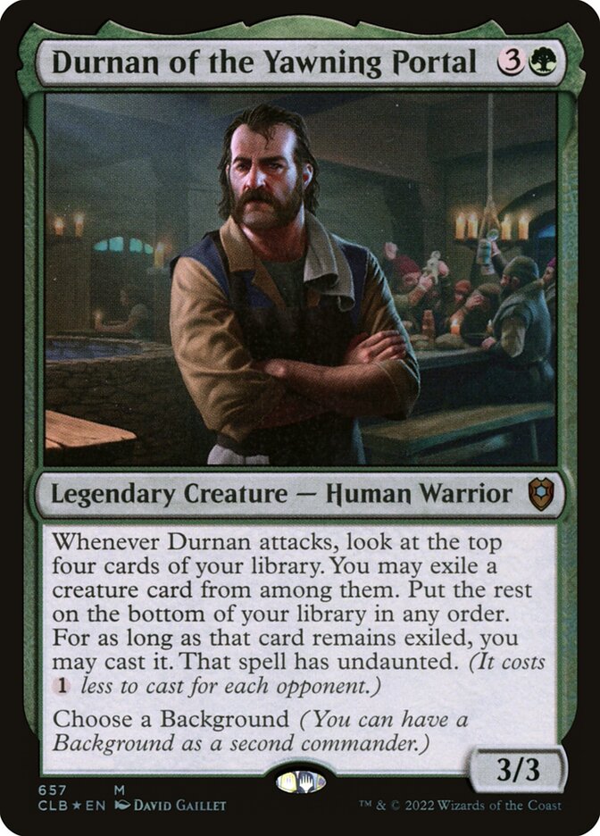 Durnan of the Yawning Portal 657 (Commander Legends: Battle for Baldur's Gate)  - Foil | Good Games Morley