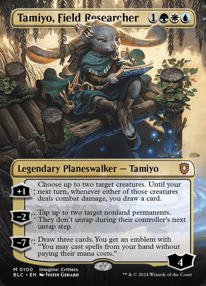 Tamiyo, Field Researcher 100 (Commander: Bloomburrow)  - Borderless Foil | Good Games Morley