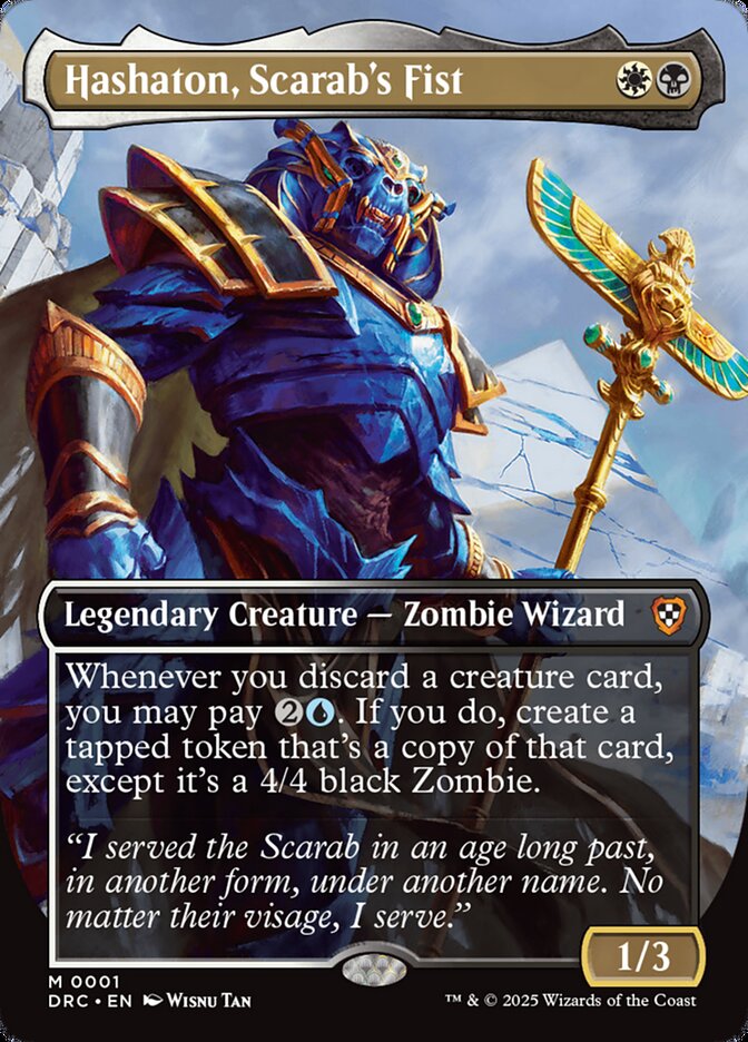 Hashaton, Scarab's Fist 1 (Commander: Aetherdrift)  - Borderless Foil | Good Games Morley