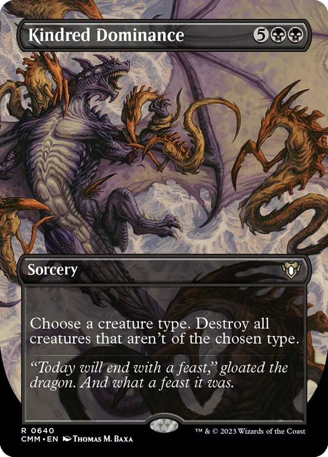Kindred Dominance 640/451 (Commander Masters)  - Borderless Foil | Good Games Morley