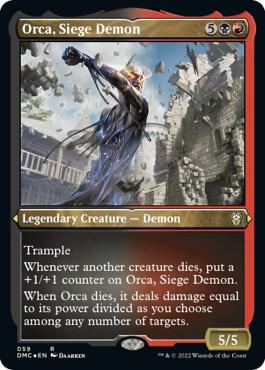 Orca Siege Demon Foil Etched 59 (Commander: Dominaria United)  - Foil | Good Games Morley